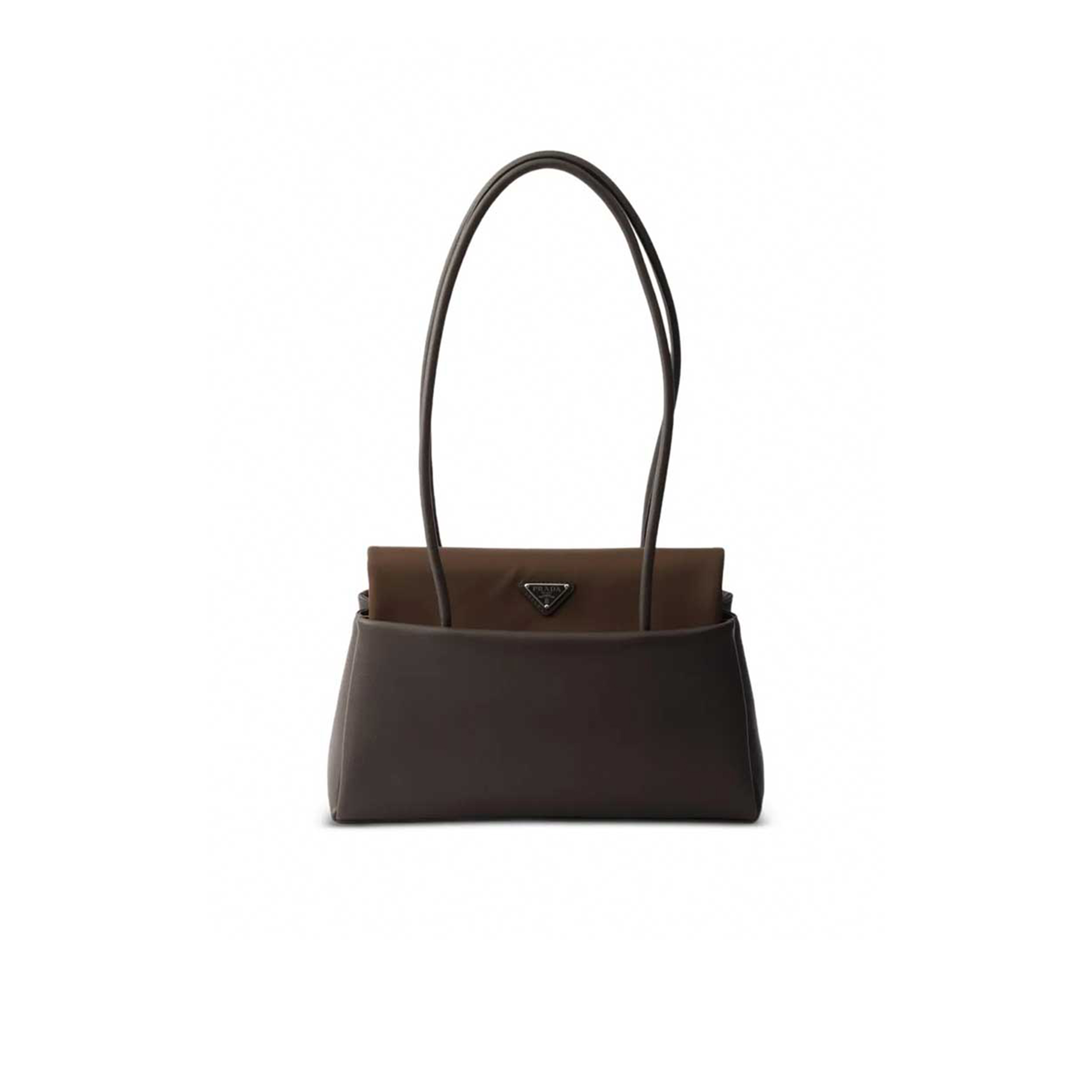 PRADA PASSAGE MEDIUM LEATHER BAG WITH RE-NYLON FLAP 1BA495 (28.5*14.5*12cm)